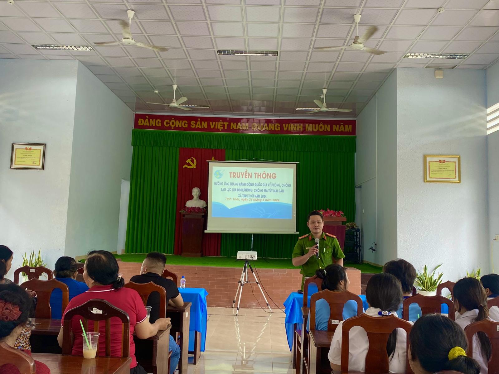  TUYÊN TRUYỀN HƯỞNG ỨNG THÁNG HÀNH ĐỘNG QUỐC GIA VỀ PHÒNG, CHỐNG BẠO LỰC GIA ĐÌNH, MA TÚY, MẠI DÂM TRÊN ĐỊA BÀN XÃ NĂM 2024